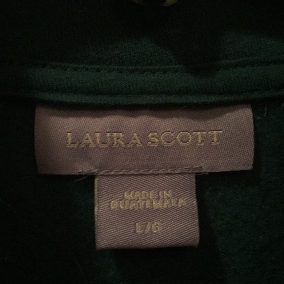 🌿Laura Scott Hunter Green Sweat Jacket - Picture 3 of 9
